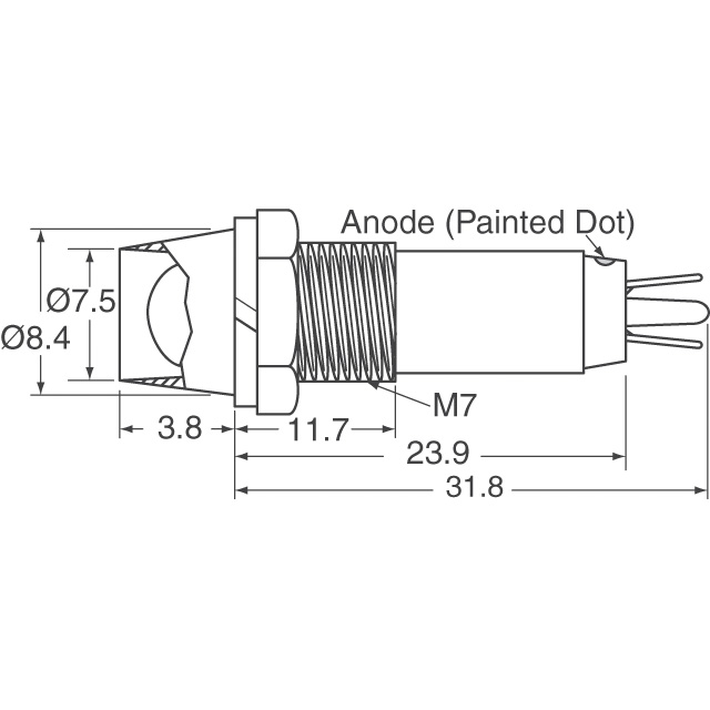6072212130F Dialight  Indicatori del pannello Spie luminose